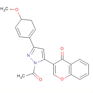 1H-Pyrazole,1-acetyl-4,5-dihydro-3-(4-methoxyphenyl)-5-(4-oxo-4H-1-benzopyran-3-yl)-