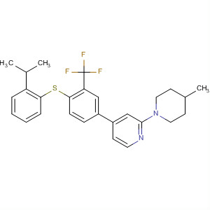 Pyridine,4-[4-[[2-(1-methylethyl)phenyl]thio]-3-(trifluoromethyl)phenyl]-2-(4-methyl-1-piperidinyl)-