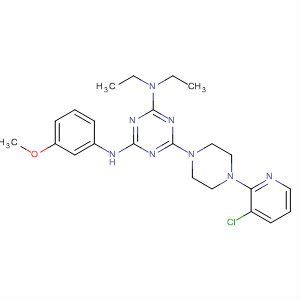 1,3,5-Triazine-2,4-diamine,6-[4-(3-chloro-2-pyridinyl)-1-piperazinyl]-N,N-diethyl-N'-(3-methoxyphenyl)-
