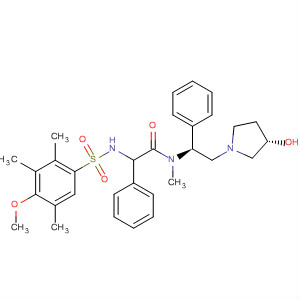 Benzeneacetamide,N-[(1S)-2-[(3S)-3-hydroxy-1-pyrrolidinyl]-1-phenylethyl]-2-[[(4-methoxy-2,3,5-trimethylphenyl)sulfonyl]amino]-N-methyl-
