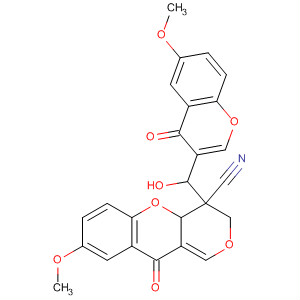 3H,10H-Pyrano[4,3-b][1]benzopyran-4-carbonitrile,4,4a-dihydro-4-[hydroxy(6-methoxy-4-oxo-4H-1-benzopyran-3-yl)methyl]-8-methoxy-10-oxo-