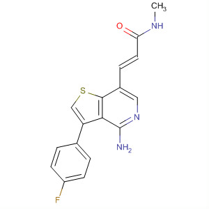 2-Propenamide,3-[4-amino-3-(4-fluorophenyl)thieno[3,2-c]pyridin-7-yl]-N-methyl-, (2E)-