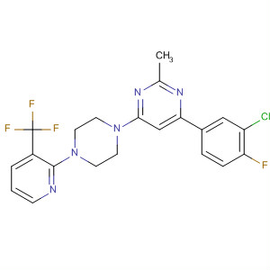 Pyrimidine,4-(3-chloro-4-fluorophenyl)-2-methyl-6-[4-[3-(trifluoromethyl)-2-pyridinyl]-1-piperazinyl]-