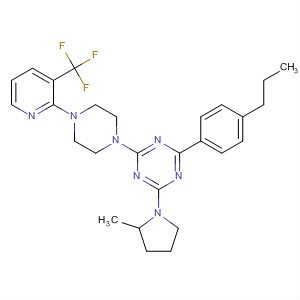 1,3,5-Triazine,2-(2-methyl-1-pyrrolidinyl)-4-(4-propylphenyl)-6-[4-[3-(trifluoromethyl)-2-pyridinyl]-1-piperazinyl]-
