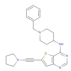 Thieno[3,2-d]pyrimidin-4-amine,N-[1-(phenylmethyl)-4-piperidinyl]-6-[(2R)-2-pyrrolidinylethynyl]-