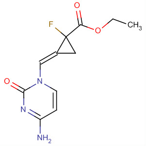 Cyclopropanecarboxylic acid,2-[(4-amino-2-oxo-1(2H)-pyrimidinyl)methylene]-1-fluoro-, ethyl ester,(2E)-