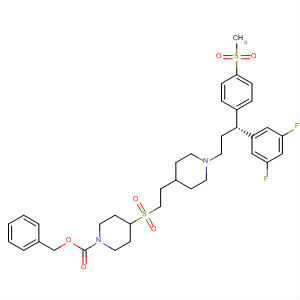 1-Piperidinecarboxylic acid,4-[[2-[1-[(3R)-3-(3,5-difluorophenyl)-3-[4-(methylsulfonyl)phenyl]propyl]-4-piperidinyl]ethyl]sulfonyl]-, phenylmethyl ester