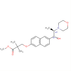 Propanoic acid,3-[[6-[(1R,2R)-1-hydroxy-2-(4-morpholinyl)propyl]-2-naphthalenyl]oxy]-2,2-dimethyl-, methyl ester, rel-