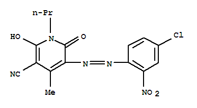 3-Pyridinecarbonitrile, 5-[(4-chloro-2-nitrophenyl) azo]-1,6-dihydro-2-hydroxy-4-methyl-6-oxo-1-propyl -
