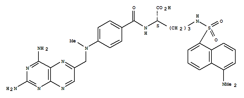 N-alpha-(4-amino-4-deoxy-N(10)-methylpteroyl)-N(delta)-(5-(N,N-dimethylamino)-1-naphthalenesulfonyl)ornithine