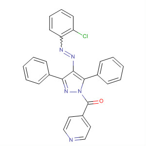 1H-Pyrazole,4-[(2-chlorophenyl)azo]-3,5-diphenyl-1-(4-pyridinylcarbonyl)-
