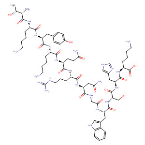 L-Lysine,L-threonyl-L-lysyl-L-tyrosyl-L-lysyl-L-glutaminyl-L-arginyl-L-asparaginylglycyl-L-tryptophyl-L-seryl-L-histidyl-