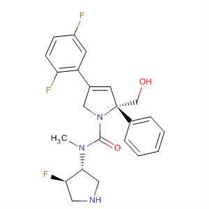 1H-Pyrrole-1-carboxamide,4-(2,5-difluorophenyl)-N-[(3R,4R)-4-fluoro-3-pyrrolidinyl]-2,5-dihydro-2-(hydroxymethyl)-N-methyl-2-phenyl-, (2S)-