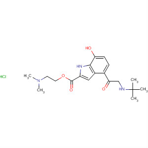 1H-Indole-2-carboxylic acid,4-[[(1,1-dimethylethyl)amino]acetyl]-7-hydroxy-, 2-(dimethylamino)ethylester, monohydrochloride