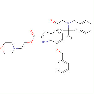 1H-Indole-2-carboxylic acid,4-[[(1,1-dimethylethyl)(phenylmethyl)amino]acetyl]-7-(phenylmethoxy)-,2-(4-morpholinyl)ethyl ester