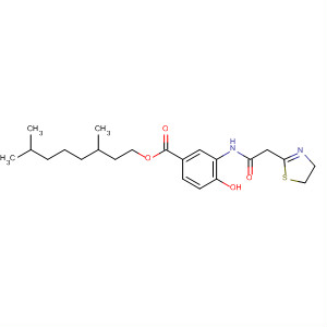 Benzoic acid, 3-[[(4,5-dihydro-2-thiazolyl)acetyl]amino]-4-hydroxy-,3,7-dimethyloctyl ester