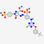 trisodium 4-[[4-[[6-(3-tert-butylphenoxy)- 4-chloro-1,3,5-triazin-2-yl]amino]-2-sulphonatophenyl]azo]-4,5-dihydro-5-oxo-1-(4-sulphonatophenyl)-1H-pyrazole-3-carboxylate