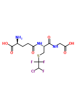 Glycine, N-(S-(2-chloro-1,1,2-trifluoroethyl)-N-L-gamma-glutamyl-L-cysteinyl)-, (R)-