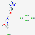 1H-Imidazol-2-amine, 4,5-dihydro-N-(4-(3-(4-(2-methoxyphenyl)-1-pipera zinyl)propoxy)phenyl)-, pentahydrochloride