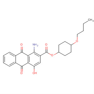 2-Anthracenecarboxylic acid,1-amino-9,10-dihydro-4-hydroxy-9,10-dioxo-, 4-butoxycyclohexyl ester,trans-