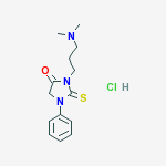 Hydantoin, 3-(3-(dimethylamino)propyl)-1-phenyl-2-thio-, hydrochloride