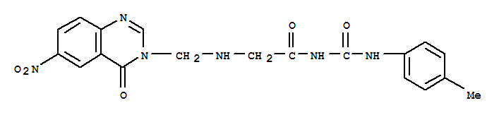 N-[(4-methylphenyl)carbamoyl]-2-[(6-nitro-4-oxo-quinazolin-3-yl)methyl amino]acetamide
