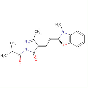 3H-Pyrazol-3-one,2,4-dihydro-5-methyl-4-[(3-methyl-2(3H)-benzoxazolylidene)ethylidene]-2-(2-methyl-1-oxopropyl)-