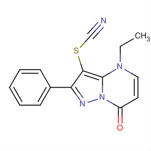 Thiocyanic acid,4-ethyl-4,7-dihydro-7-oxo-2-phenylpyrazolo[1,5-a]pyrimidin-3-yl ester