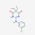 2-[(3-chlorophenyl)amino]-5,5-diethylpyrimidine-4,6(1H,5H)-dione