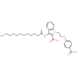 1H-Indole-2-carboxylic acid,1-[2-(4-carboxyphenoxy)ethyl]-3-[(1-oxododecyl)amino]-