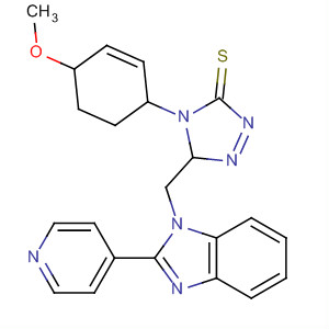 3H-1,2,4-Triazole-3-thione,2,4-dihydro-4-(4-methoxyphenyl)-5-[[2-(4-pyridinyl)-1H-benzimidazol-1-yl]methyl]-