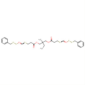 Propanoic acid, 3-[[[(phenylmethyl)thio]thioxomethyl]thio]-,2-ethyl-2-[[1-oxo-3-[[[(phenylmethyl)thio]thioxomethyl]thio]propoxy]methyl]-1,3-propanediyl ester