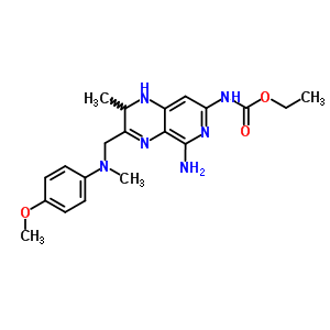 ethyl (5-amino-3-{[(4-methoxyphenyl)(methyl)amino]methyl}-2-methyl-1,2-dihydropyrido[3,4-b]pyrazin-7-yl)carbamate