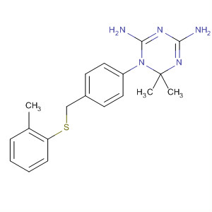 1,3,5-Triazine-2,4-diamine,1,6-dihydro-6,6-dimethyl-1-[4-[[(2-methylphenyl)thio]methyl]phenyl]-