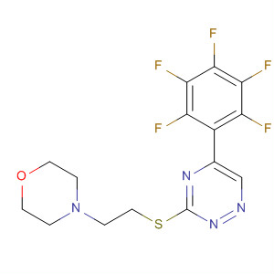 1,2,4-Triazine, 3-[[2-(4-morpholinyl)ethyl]thio]-5-(pentafluorophenyl)-