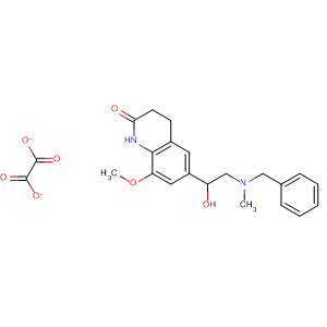 2(1H)-Quinolinone,3,4-dihydro-6-[1-hydroxy-2-[methyl(phenylmethyl)amino]ethyl]-8-methoxy-, ethanedioate (salt)