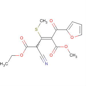 2-Pentenedioic acid, 4-cyano-2-(2-furanylcarbonyl)-3-(methylthio)-,5-ethyl 1-methyl ester