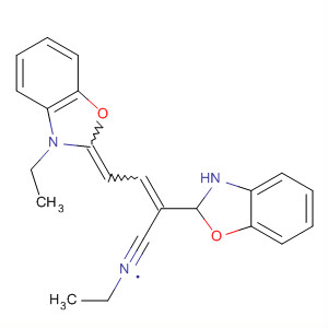 2-Benzoxazoleacetonitrile,3-ethyl-a-[(3-ethyl-2(3H)-benzoxazolylidene)ethylidene]-2,3-dihydro-