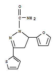 5-(Furan-2-yl)-3-(thiophen-2-yl)-4,5-dihydro-1H-pyrazole-1-carboxamide
