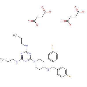 1,3,5-Triazine-2,4-diamine,6-[4-[[bis(4-fluorophenyl)methyl]amino]-1-piperidinyl]-N,N'-dipropyl-,(2E)-2-butenedioate (1:2)