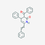 2(1H)-Pyridinone, 3-benzoyl-3,4-dihydro-4-phenyl-6-(2-phenylethenyl)-