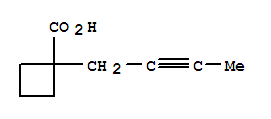 Cyclobutanecarboxylicacid, 1-(2-butyn-1-yl)-