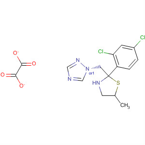 1H-1,2,4-Triazole,1-[[2-(2,4-dichlorophenyl)-5-methyl-2-thiazolidinyl]methyl]-, cis-,ethanedioate