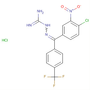 Hydrazinecarboximidamide,2-[(4-chloro-3-nitrophenyl)[4-(trifluoromethyl)phenyl]methylene]-,monohydrochloride