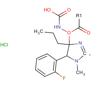Carbamic acid,[5-(2-fluorophenyl)-4,5-dihydro-1-methyl-1H-imidazol-2-yl]-, propyl ester,monohydrochloride