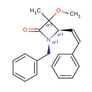 2-Azetidinone,3-methoxy-3-methyl-4-(2-phenylethenyl)-1-(phenylmethyl)-, cis-