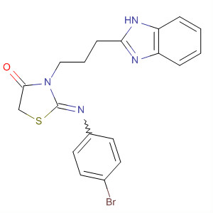 4-Thiazolidinone,3-[3-(1H-benzimidazol-2-yl)propyl]-2-[(4-bromophenyl)imino]-