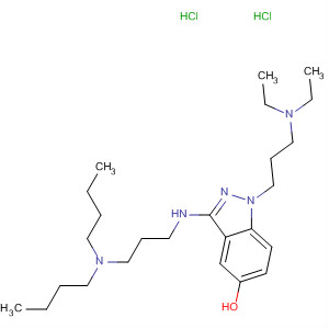 1H-Indazol-5-ol,3-[[3-(dibutylamino)propyl]amino]-1-[3-(diethylamino)propyl]-,dihydrochloride