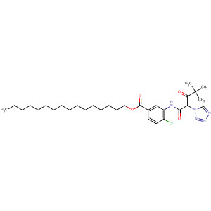 Benzoic acid,4-chloro-3-[[4,4-dimethyl-1,3-dioxo-2-(1H-tetrazol-1-yl)pentyl]amino]-,hexadecyl ester