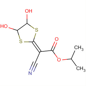 Acetic acid, cyano(4,5-dihydroxy-1,3-dithiolan-2-ylidene)-, 1-methylethylester